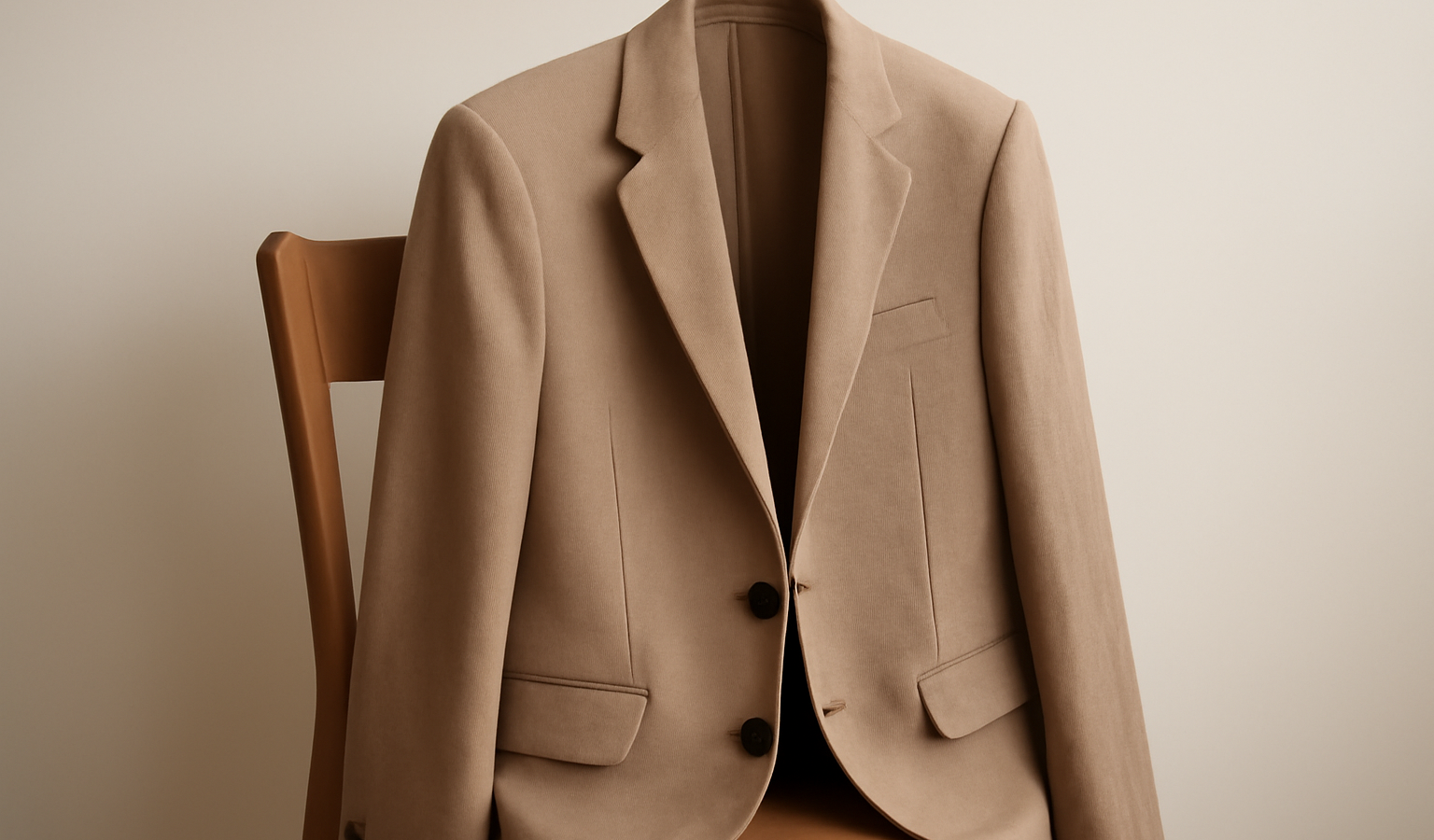 blazer posé sur dossier de chaise