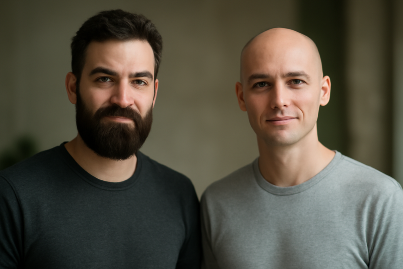 deux hommes un barbu et un rasé