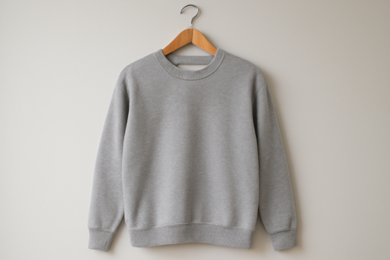 sweat uni accroché sur cintre
