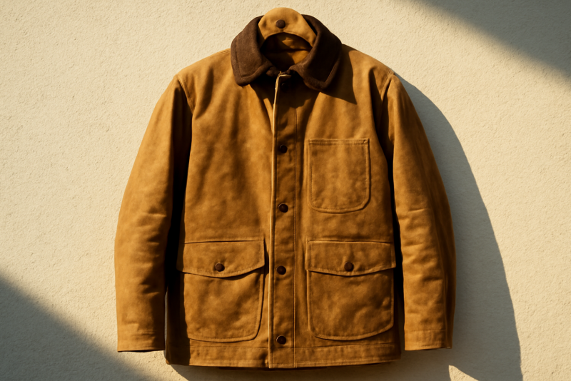 veste cirée exposée à la lumière du soleil
