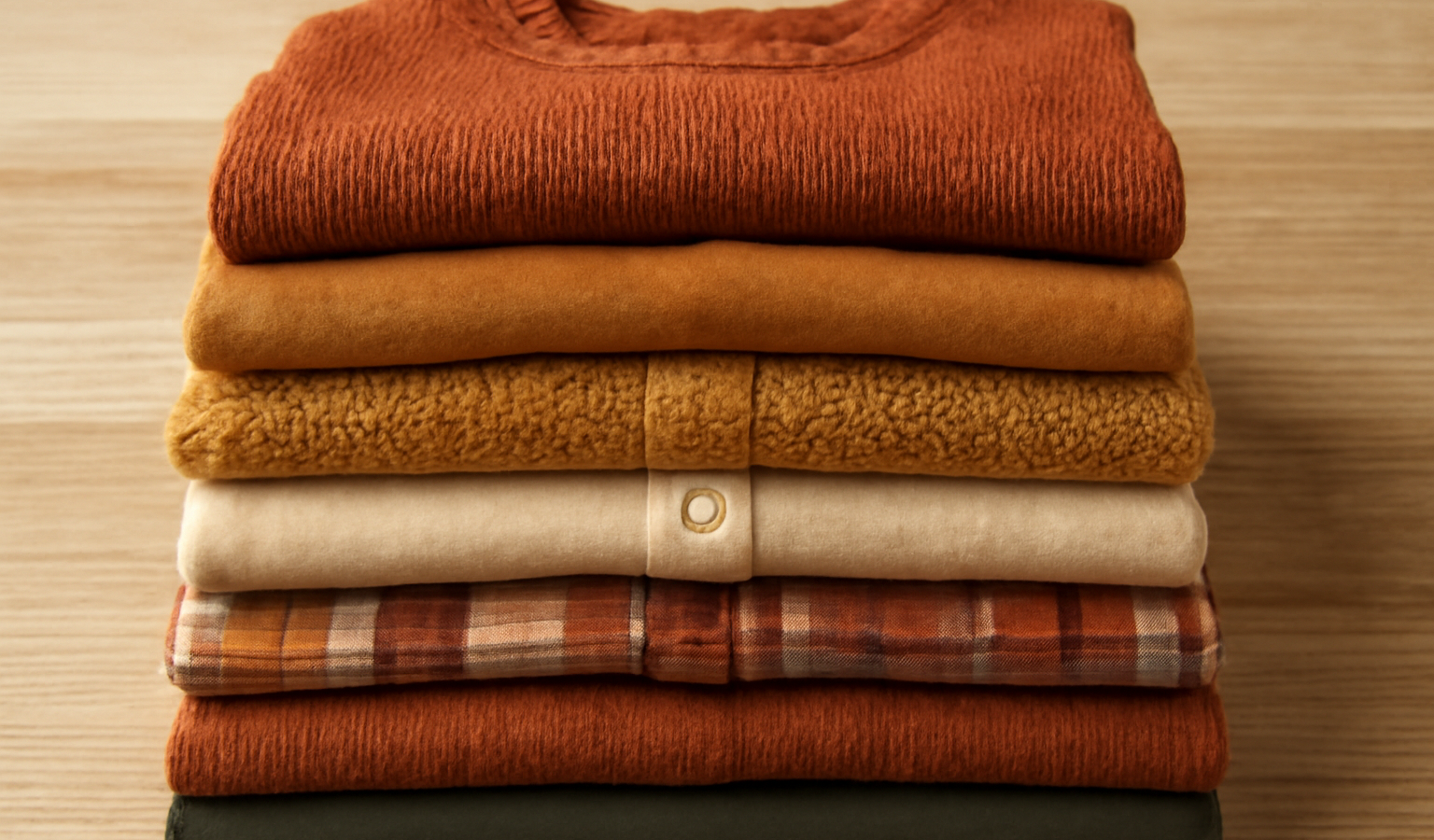 palette de vêtements automne posés