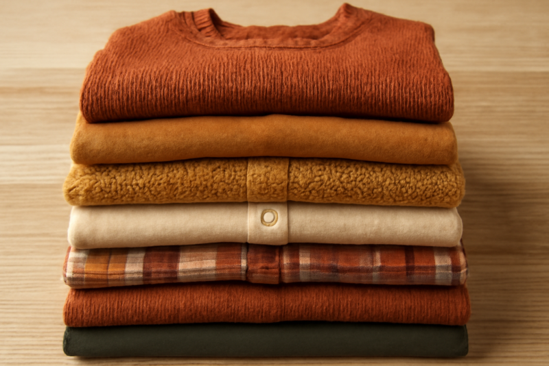 palette de vêtements automne posés