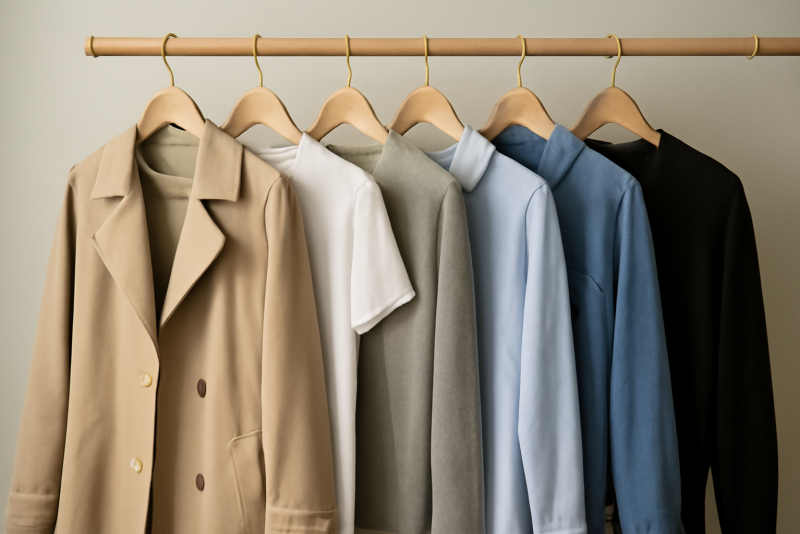 penderie capsule avec quelques vetements essentiels