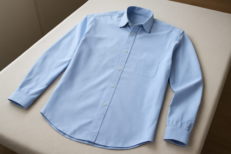 chemise étendue sur table prête à repasser