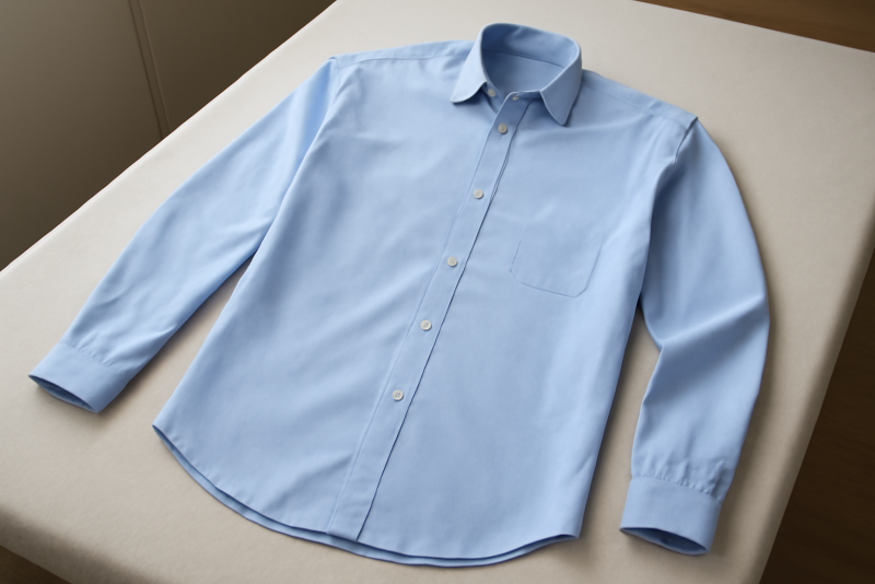 chemise étendue sur table prête à repasser