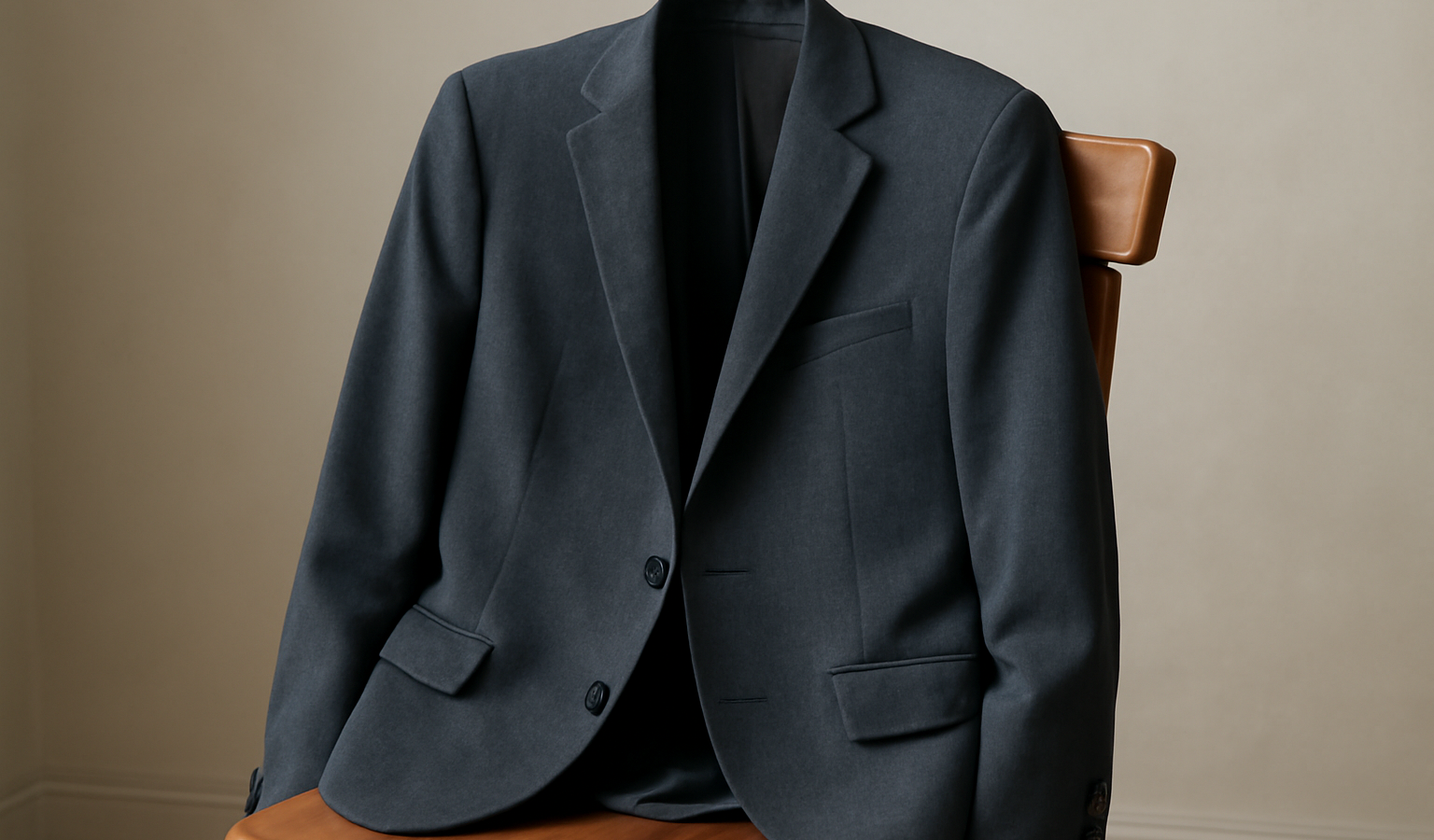 blazer accroche sur dossier de chaise