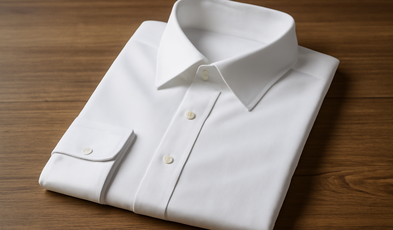 chemise blanche posée sur table