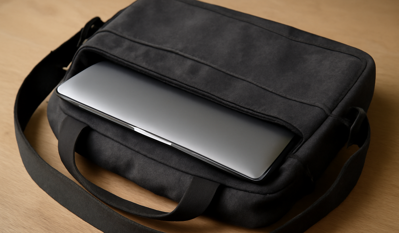 sac bandouliere contenant un ordinateur portable