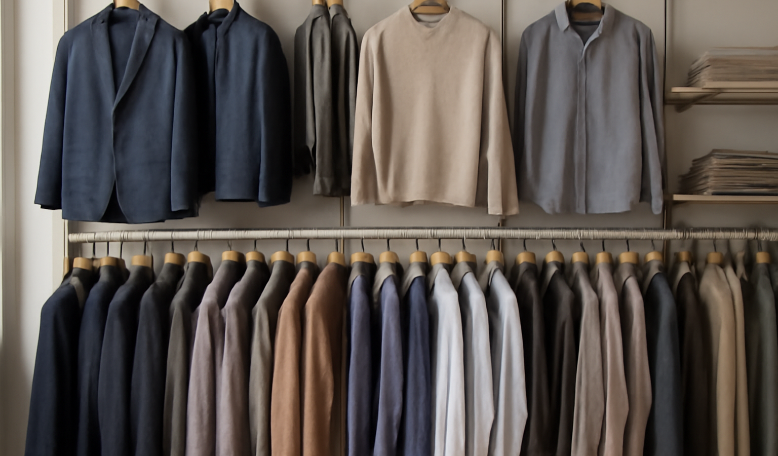 rayon vêtements masculins en boutique