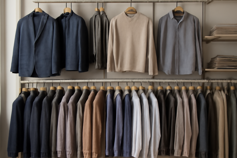 rayon vêtements masculins en boutique
