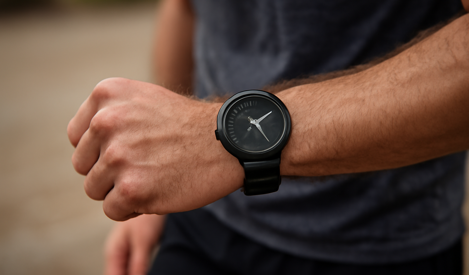 montre portée au poignet pendant exercice