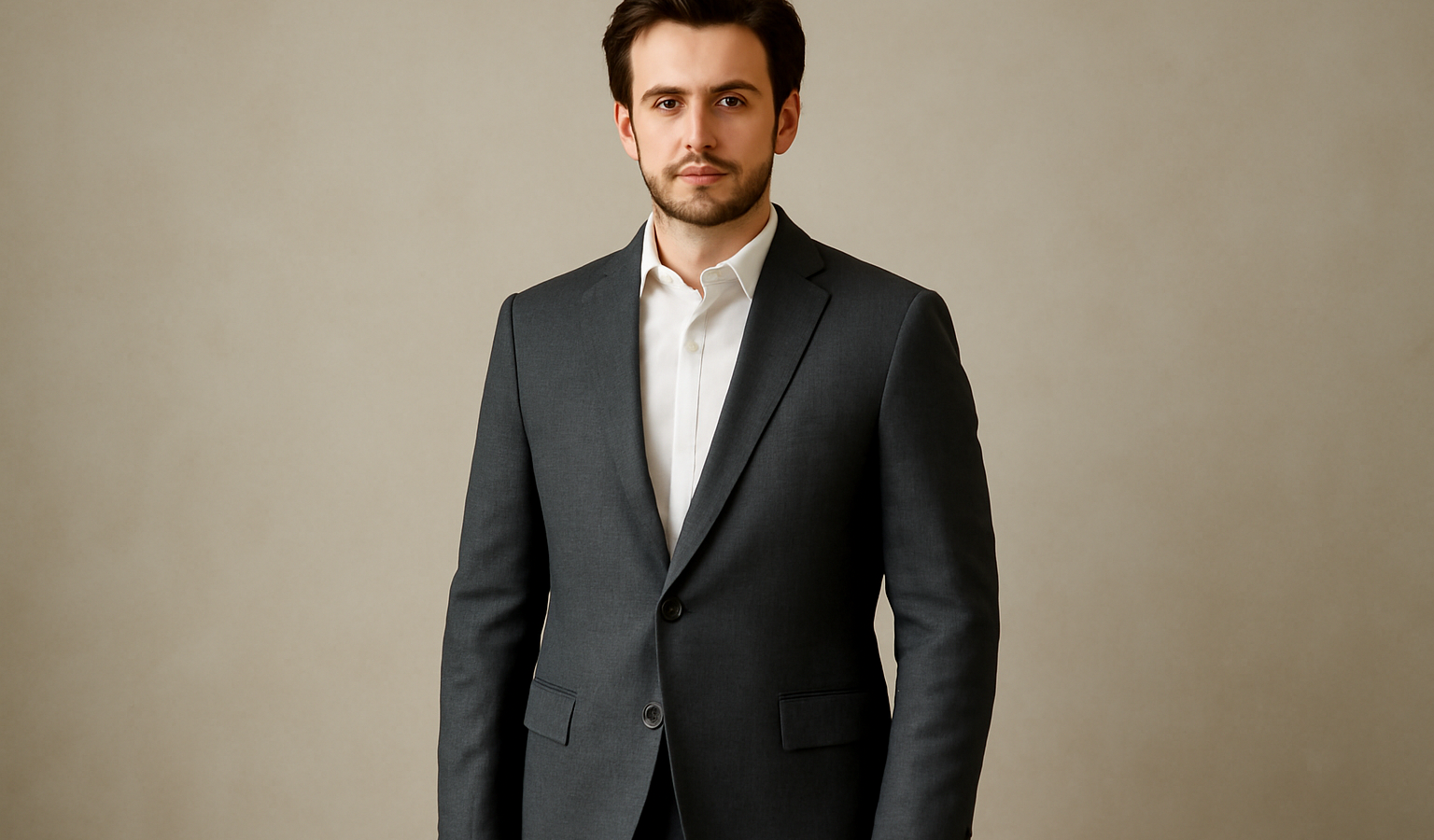 homme portant un blazer classique debout