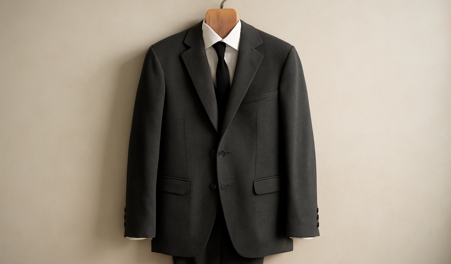 costume suspendu prete a l'essayage