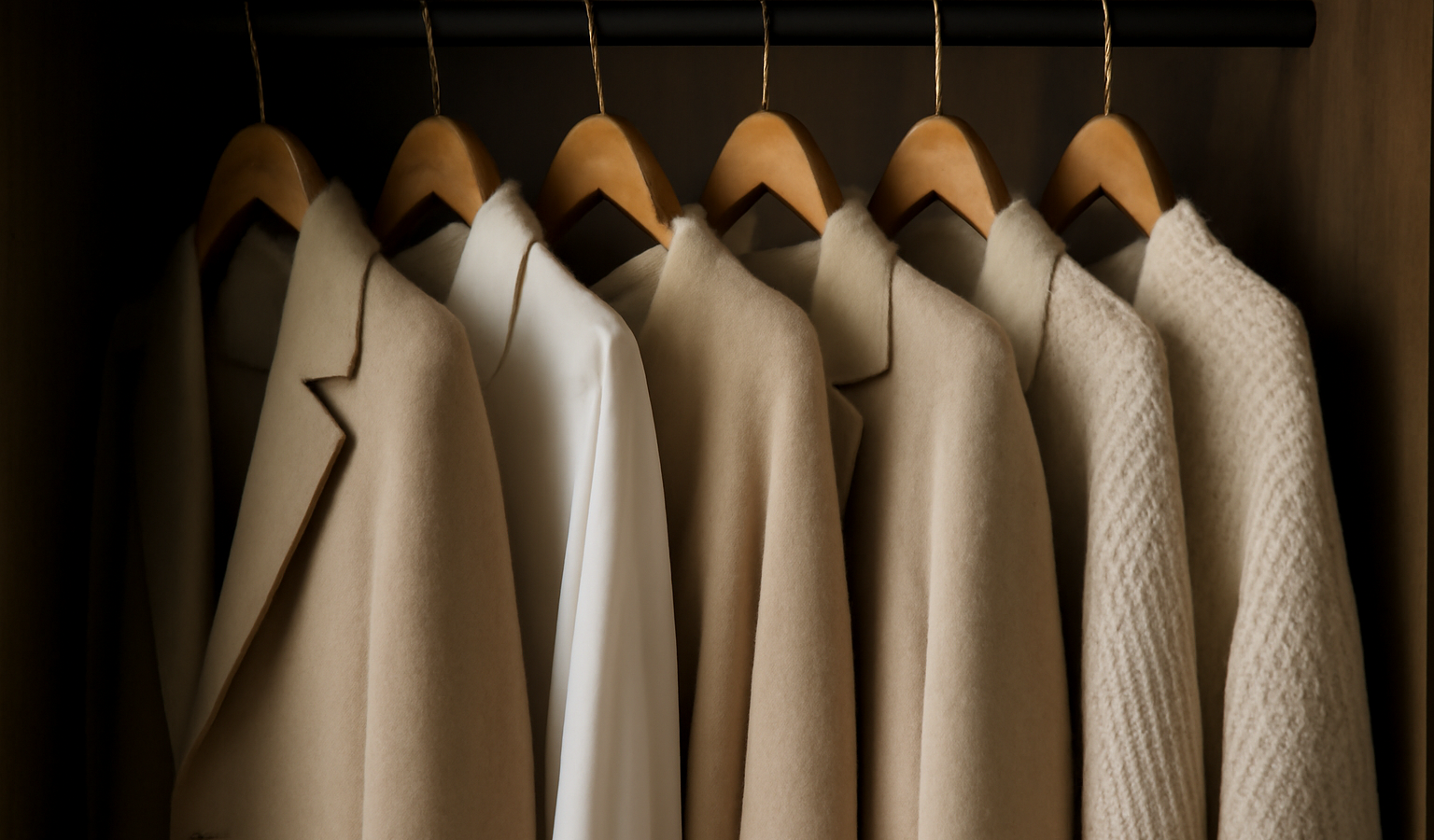pièces intemporelles suspendues en armoire
