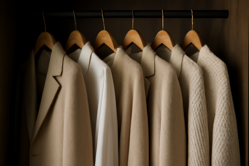 pièces intemporelles suspendues en armoire