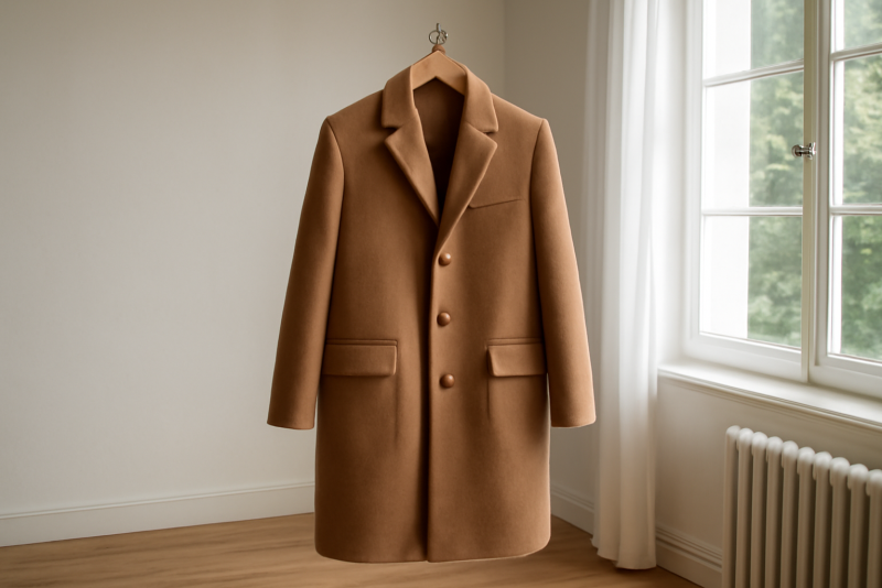 manteau suspendu dans une pièce aérée