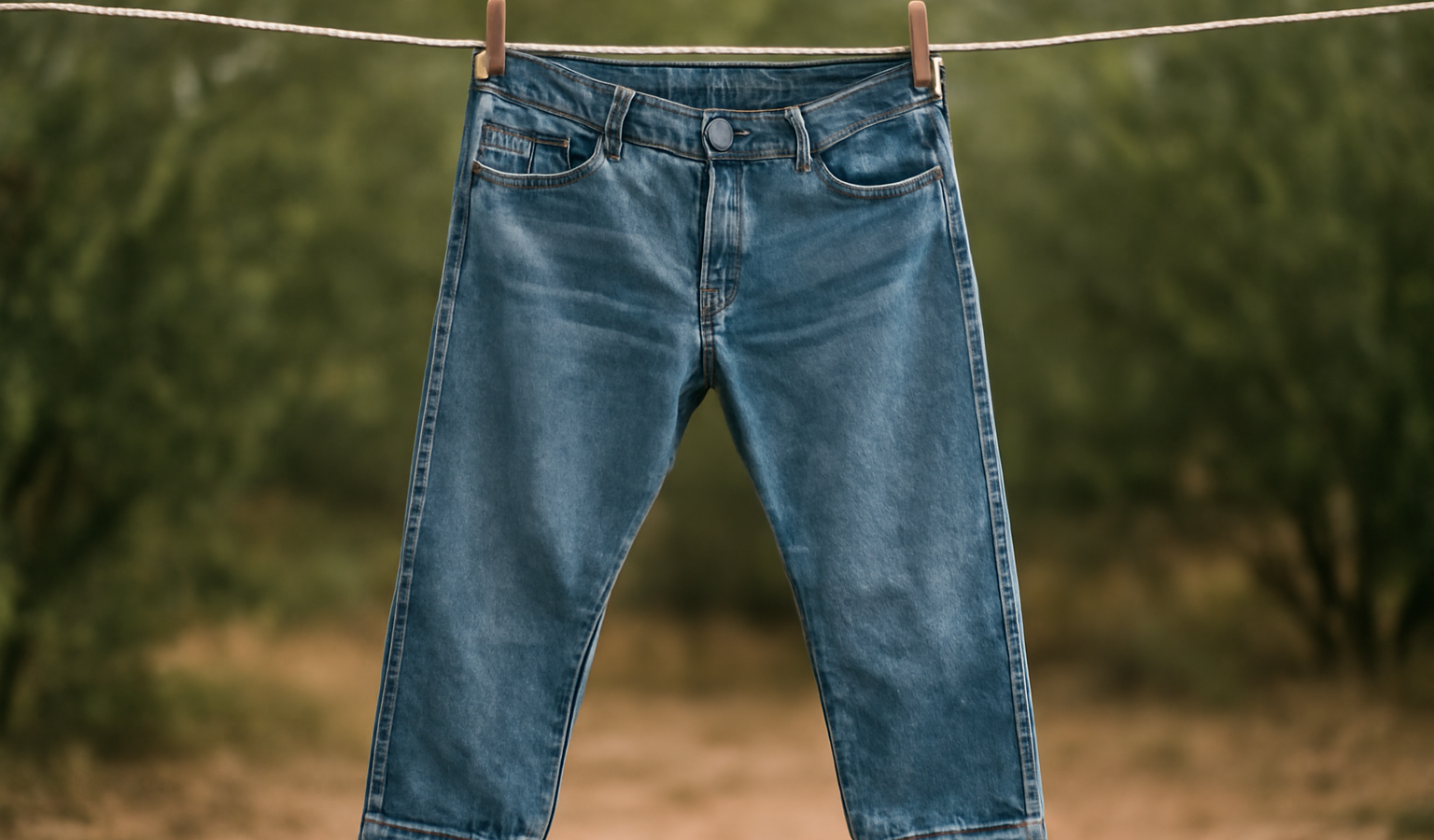 pantalon étendu sur corde à linge