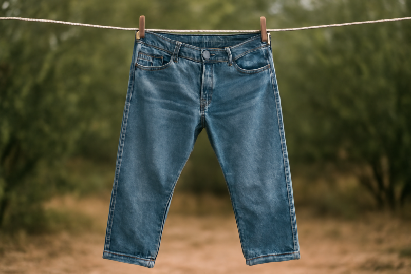 pantalon étendu sur corde à linge