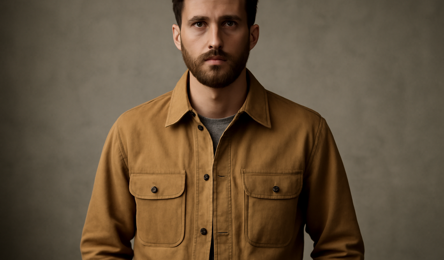 homme portant une veste workwear en toile
