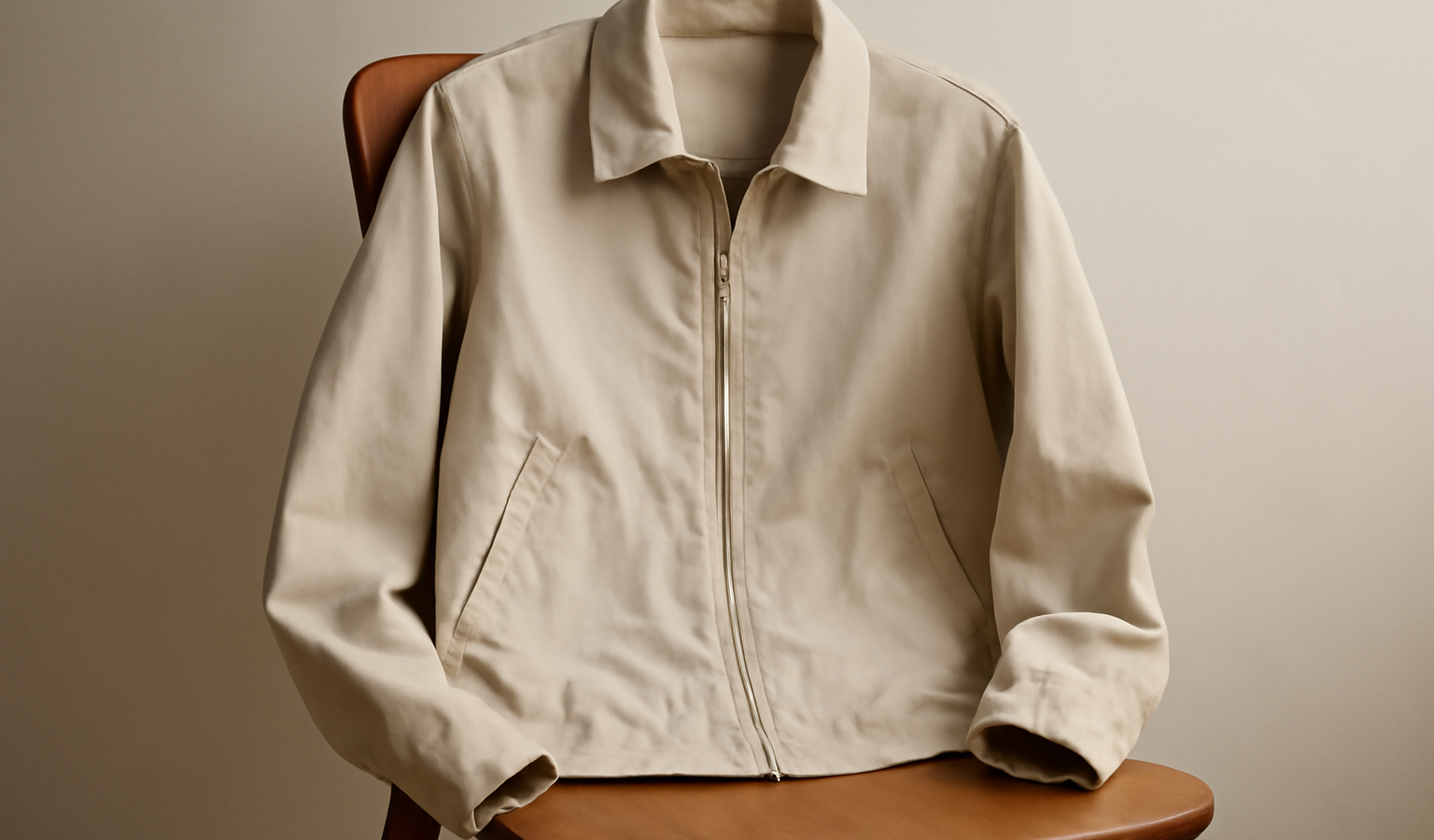 veste legere posee sur dossier chaise